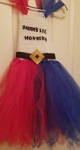 Handmade Harley Quinn tutu costume for kids